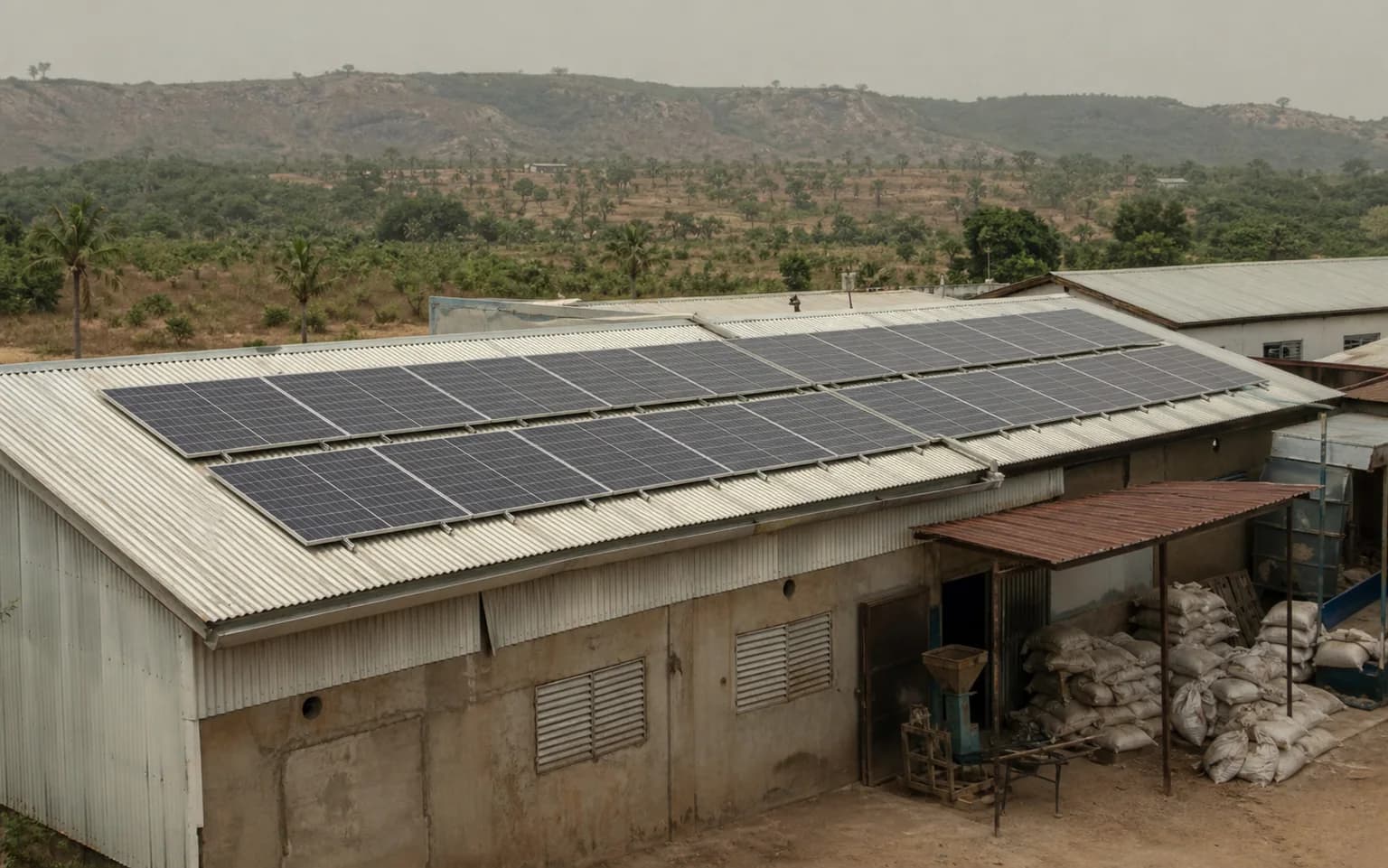 Illustrative visual for Small Processing Facility Solar Hybrid System — Nigeria