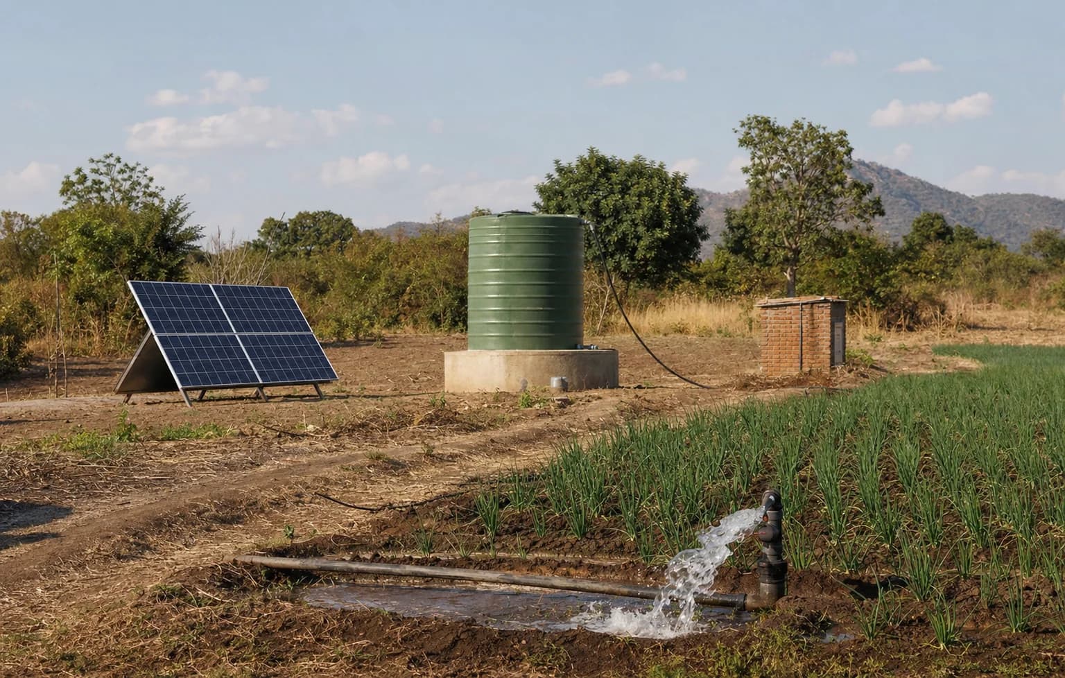 Illustrative visual for Solar Water Pumping for Smallholder Irrigation — Malawi