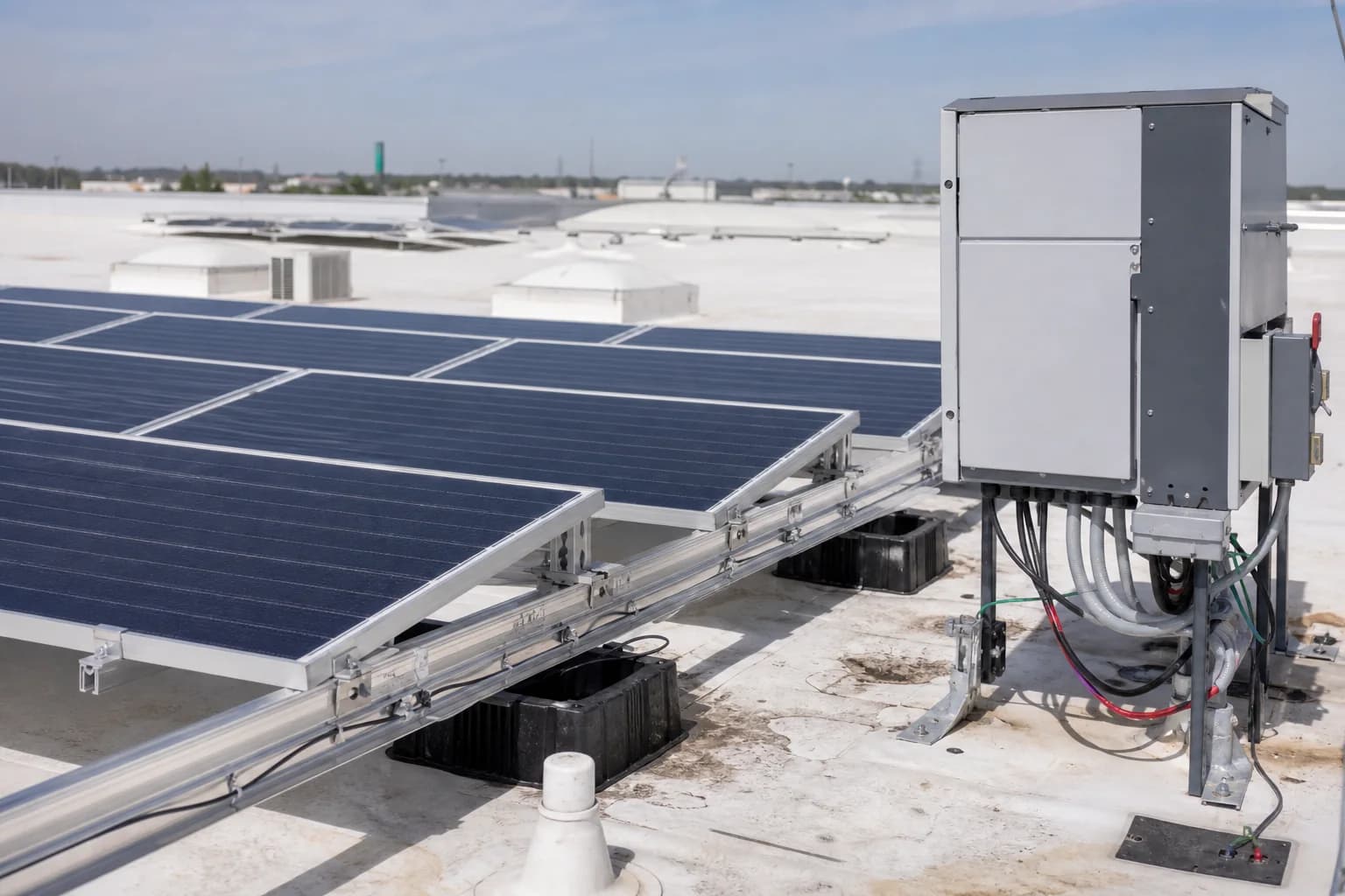 Illustrative equipment context for Commercial Rooftop Solar