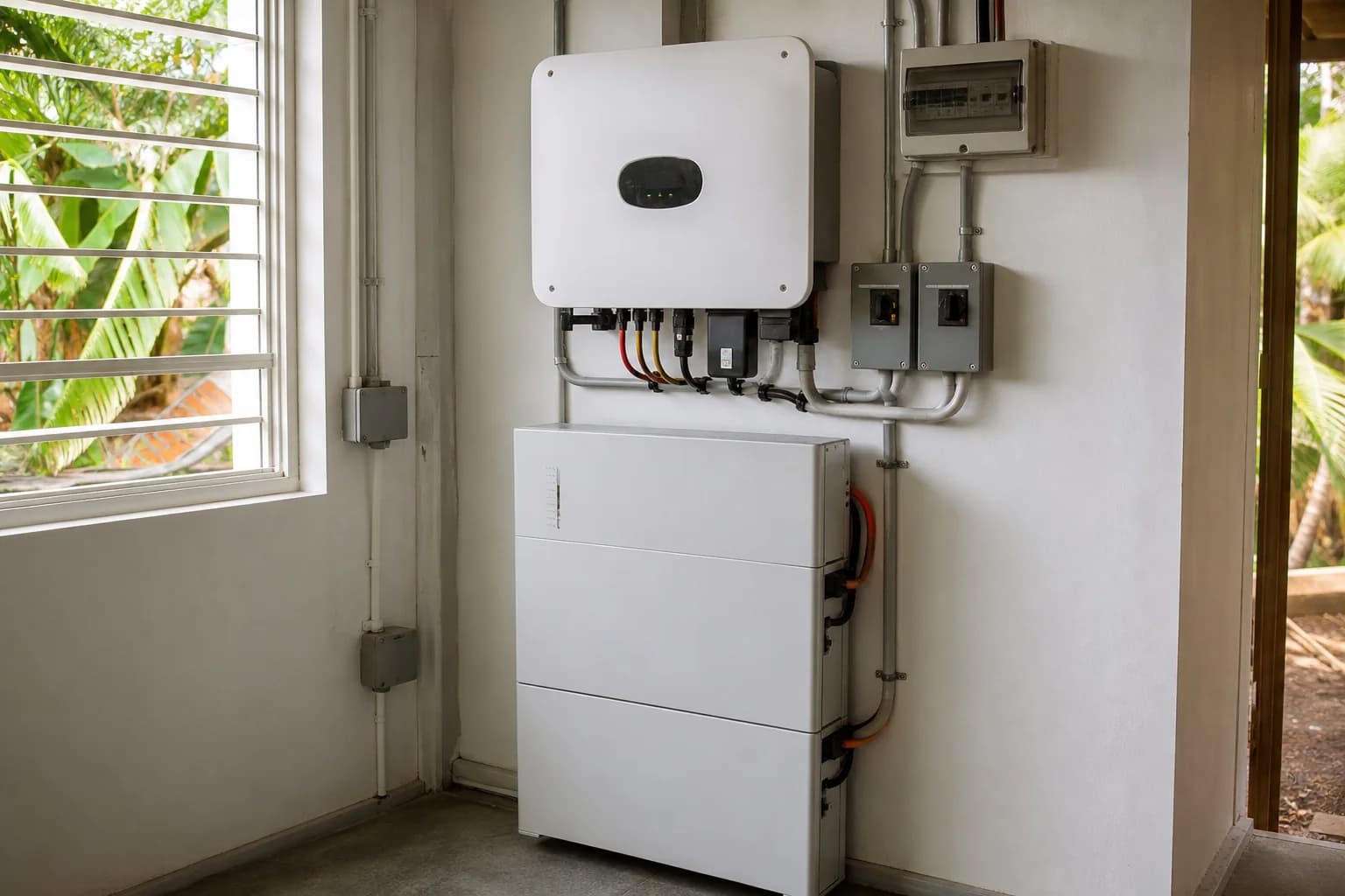 Illustrative equipment context for Residential Solar + Essential Backup