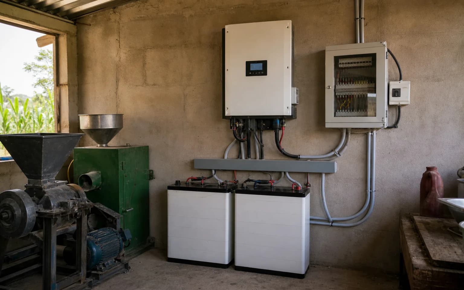 Illustrative equipment configuration for Rural Agro-Processing Solar System — Malawi