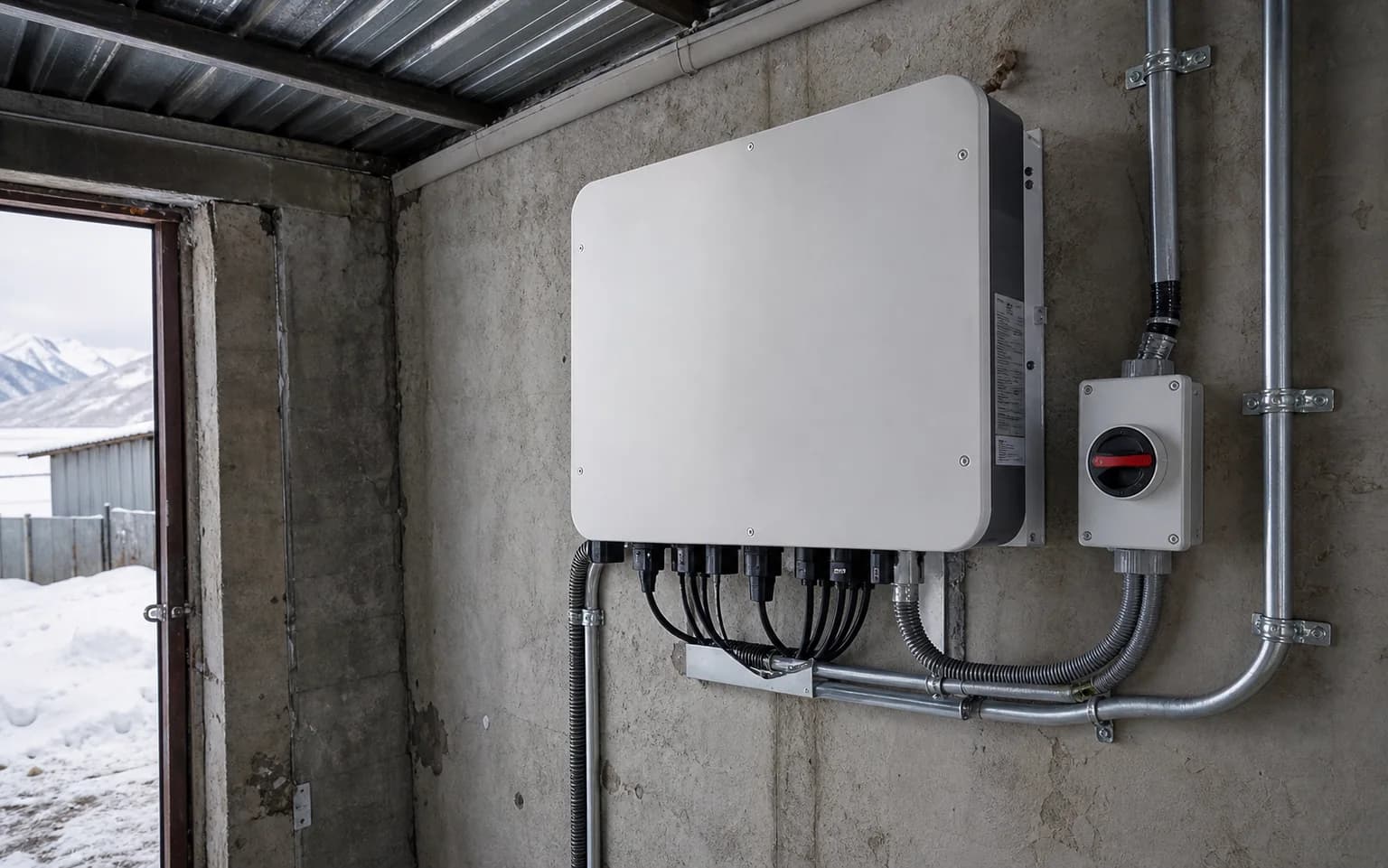 Illustrative equipment configuration for Cold-Climate Solar System for a Farm Warehouse — Kyrgyzstan