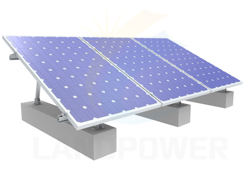 Flat Roof Tilt Up Solar Mounting Portrait