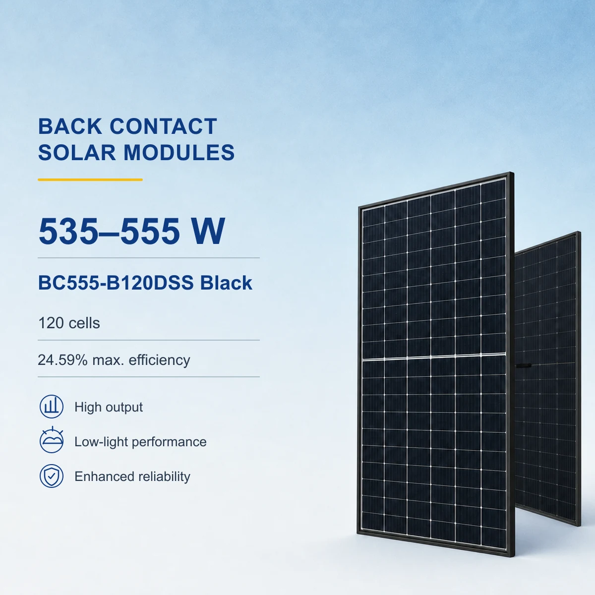 BC555-B120DSS Black Solar Module product image
