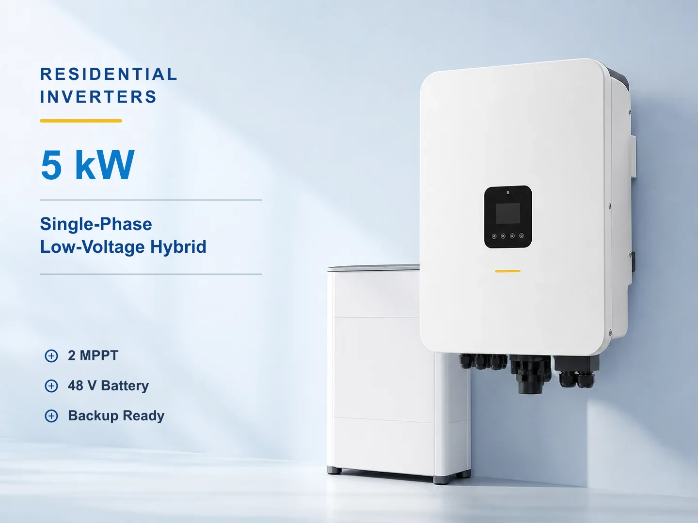 5kW Single-Phase Low-Voltage Hybrid Inverter for residential solar systems