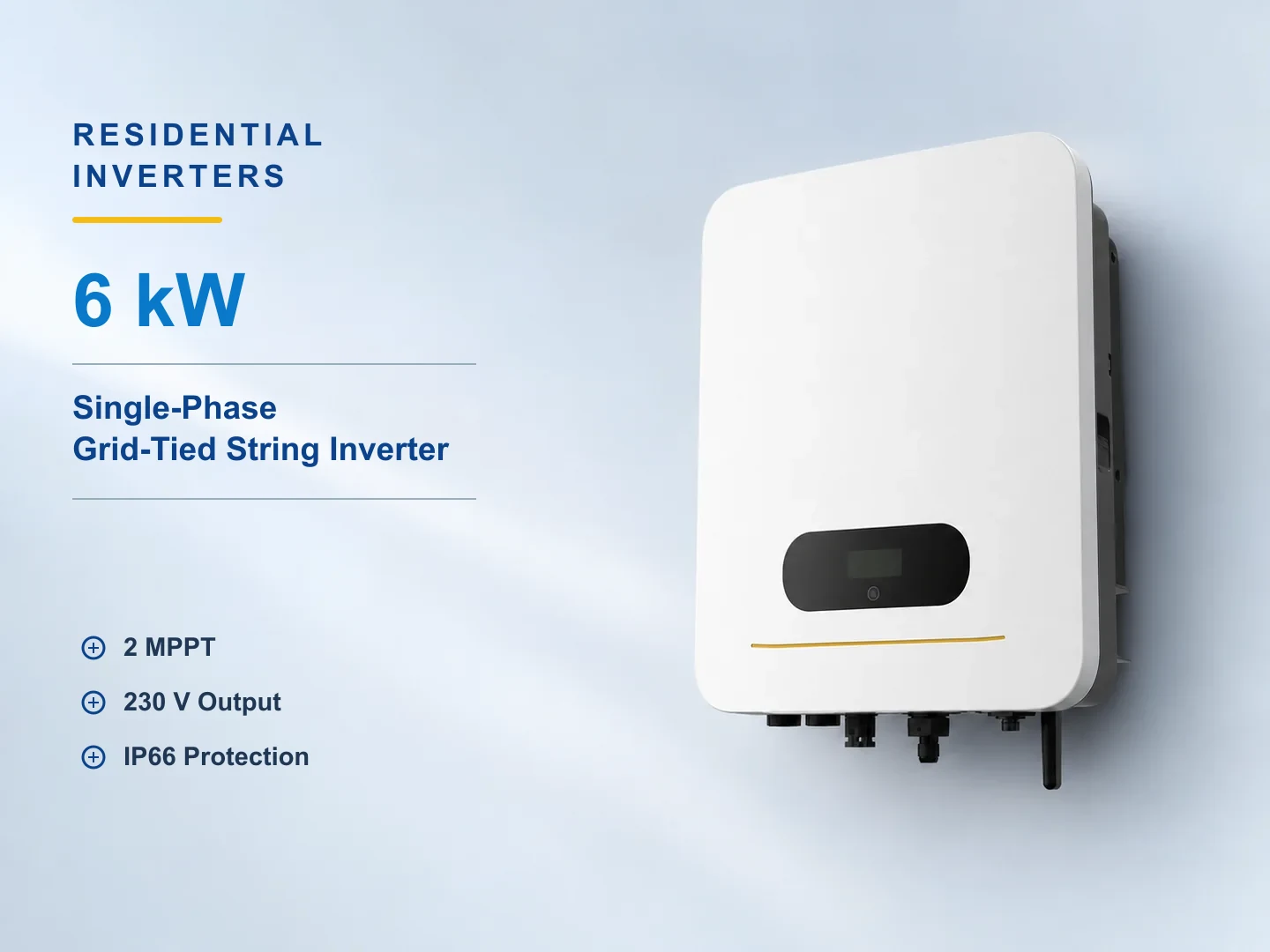 6kW Single-Phase Grid-Tied String Inverter for residential solar systems