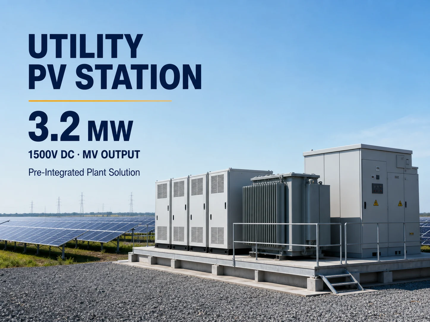 3.2MW Medium-Voltage Utility PV Station for residential solar systems