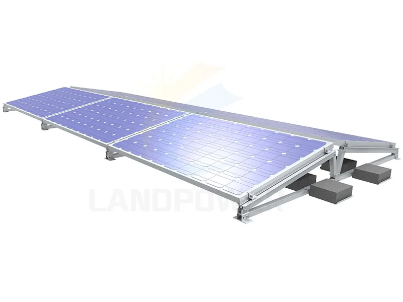 East West Flat Roof Ballasted Solar Mounting