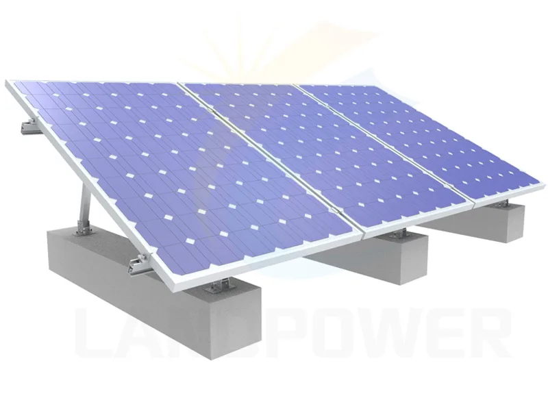 Flat Roof Tilt Up Solar Mounting Portrait