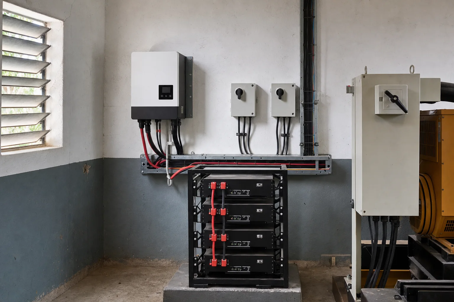 Commercial Solar + Storage Hybrid equipment configuration