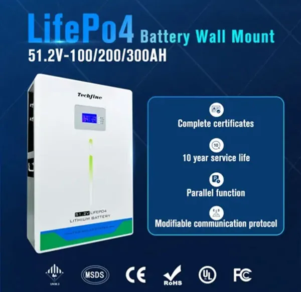 LiFePO₄ Wall-Mounted Battery System