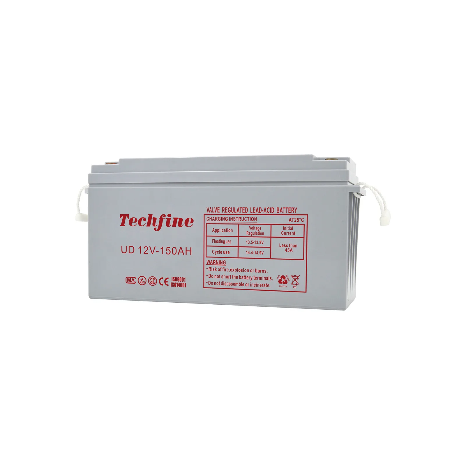 Techfine solar battery 12V 150AH Lead Acid Battery off grid