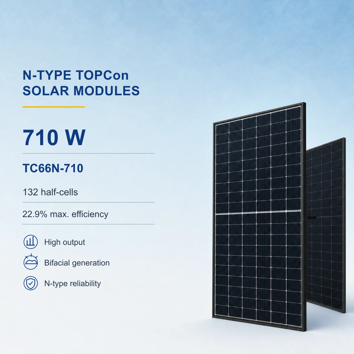 TC66N-710 TOPCon Solar Module product image